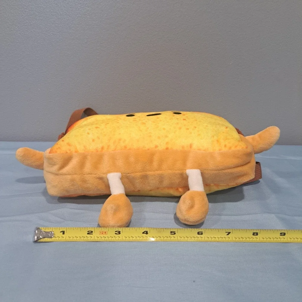 Plush Burnt Toast Character‎ Crossbody Bag Brown Yellow Bag Whimsy Kidcore